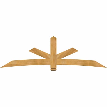 Ekena Millwork Alberta Rough Sawn Timber Gable Bracket, Western Red Cedar, 108"W x 31 1/2"H x 2"D x 6"F, 7/12 Pitch GBW108X31X0206ALB00RWR
